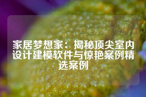 家居梦想家：揭秘顶尖室内设计建模软件与惊艳案例精选案例