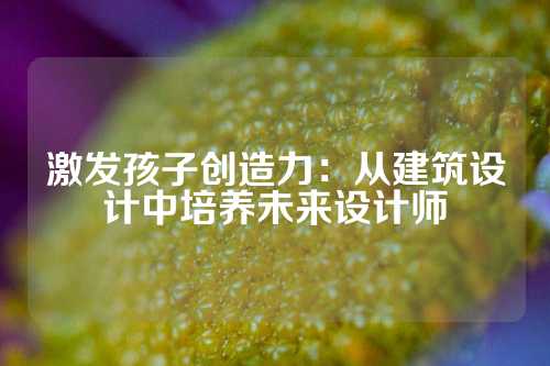激发孩子创造力：从建筑设计中培养未来设计师