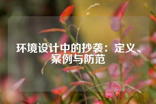 环境设计中的抄袭：定义、案例与防范