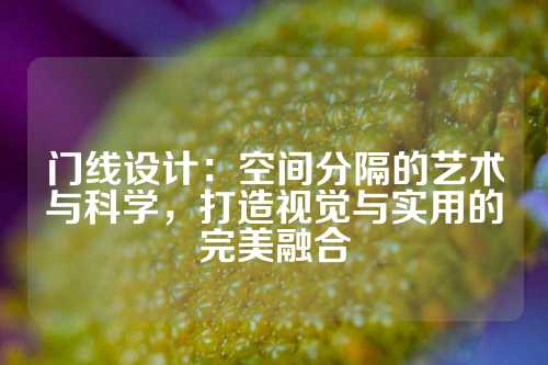 门线设计：空间分隔的艺术与科学，打造视觉与实用的完美融合