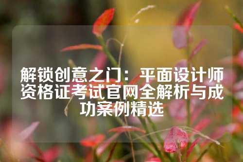 解锁创意之门：平面设计师资格证考试官网全解析与成功案例精选