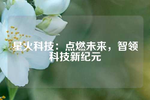 星火科技：点燃未来，智领科技新纪元