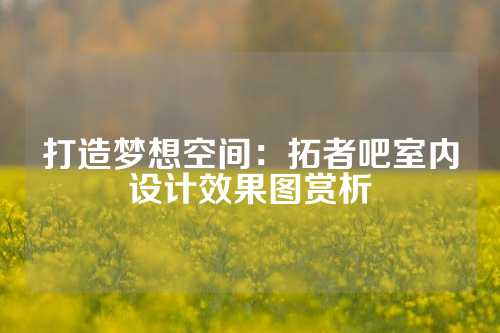 打造梦想空间：拓者吧室内设计效果图赏析
