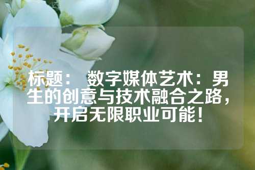 标题： 数字媒体艺术：男生的创意与技术融合之路，开启无限职业可能！