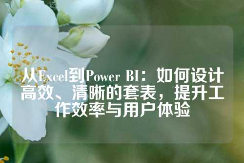从Excel到Power BI：如何设计高效、清晰的套表，提升工作效率与用户体验