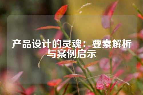 产品设计的灵魂：要素解析与案例启示