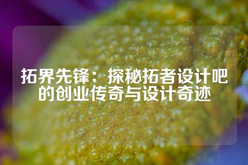 拓界先锋：探秘拓者设计吧的创业传奇与设计奇迹
