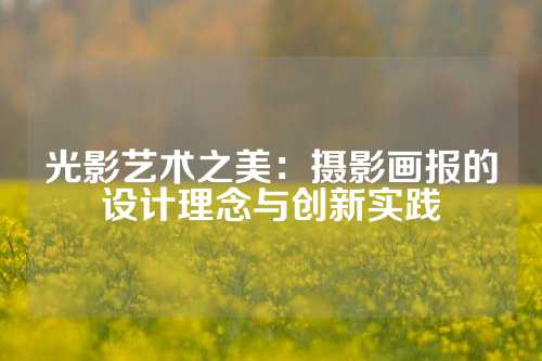 光影艺术之美：摄影画报的设计理念与创新实践