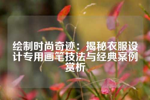 绘制时尚奇迹：揭秘衣服设计专用画笔技法与经典案例赏析