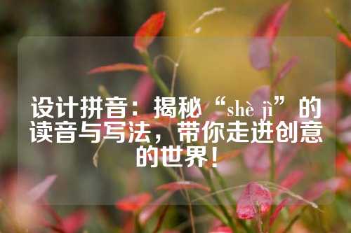 设计拼音：揭秘“shè jì”的读音与写法，带你走进创意的世界！