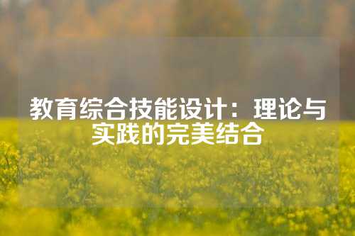 教育综合技能设计:理论与实践的完美结合