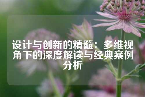设计与创新的精髓:多维视角下的深度解读与经典案例分析