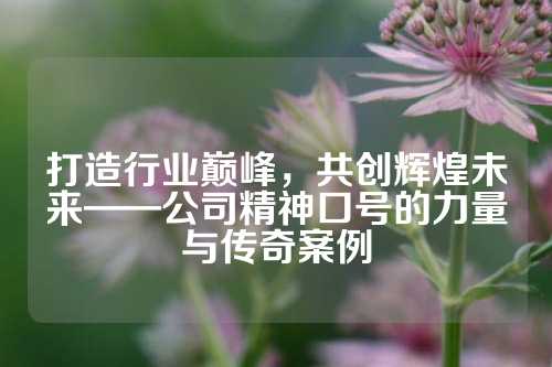 打造行业巅峰，共创辉煌未来——公司精神口号的力量与传奇案例