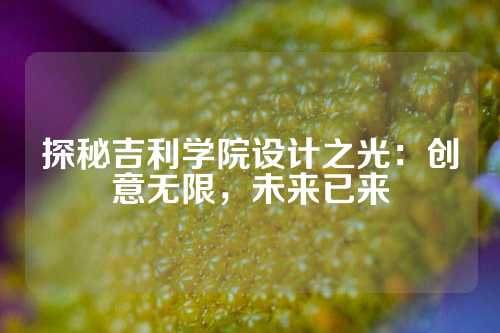 探秘吉利学院设计之光：创意无限，未来已来