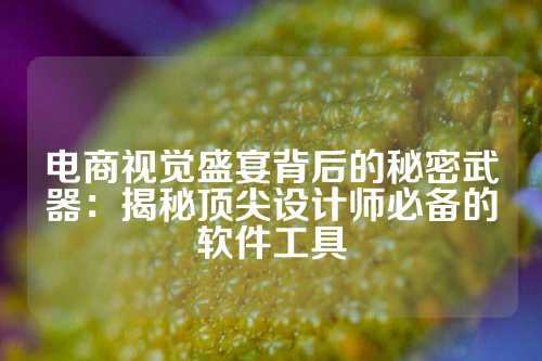 电商视觉盛宴背后的秘密武器:揭秘顶尖设计师必备的软件工具