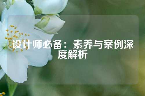 设计师必备：素养与案例深度解析