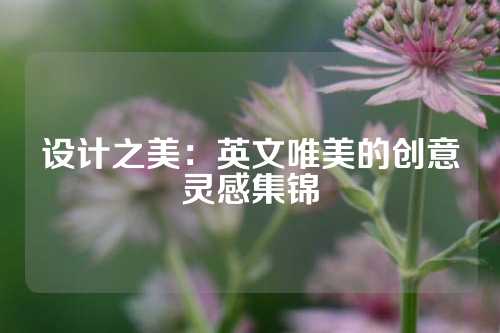 设计之美：英文唯美的创意灵感集锦