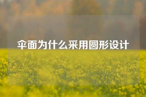 伞面为什么采用圆形设计