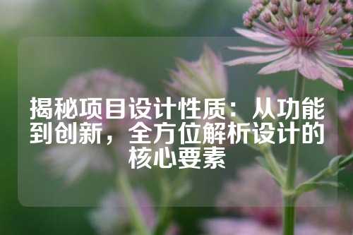 揭秘项目设计性质：从功能到创新，全方位解析设计的核心要素