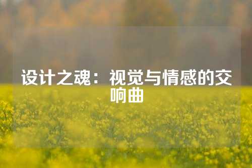设计之魂：视觉与情感的交响曲