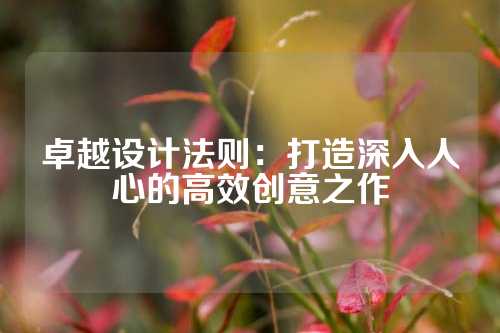 卓越设计法则：打造深入人心的高效创意之作