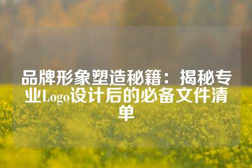 品牌形象塑造秘籍：揭秘专业Logo设计后的必备文件清单