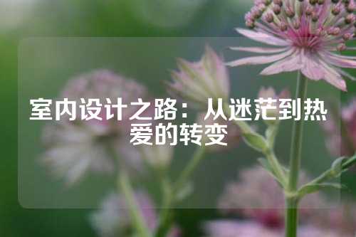 室内设计之路：从迷茫到热爱的转变