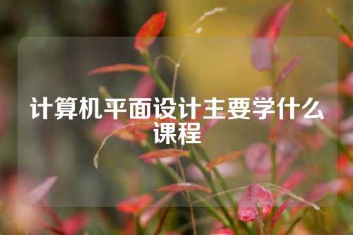 计算机平面设计主要学什么课程