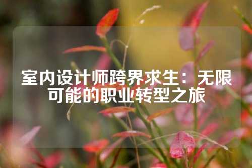 室内设计师跨界求生:无限可能的职业转型之旅