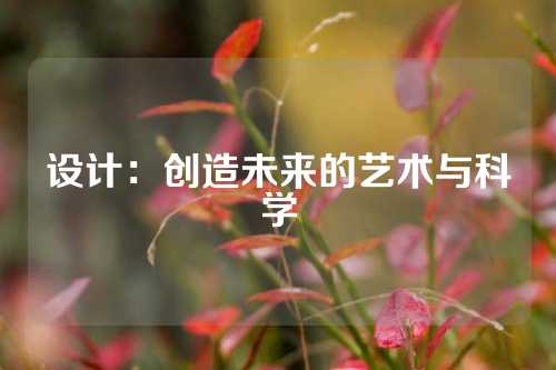 设计：创造未来的艺术与科学