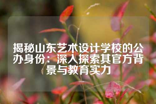 揭秘山东艺术设计学校的公办身份：深入探索其官方背景与教育实力