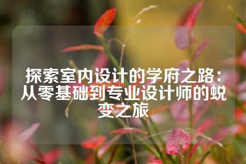 探索室内设计的学府之路：从零基础到专业设计师的蜕变之旅