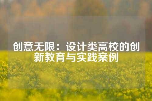 创意无限：设计类高校的创新教育与实践案例