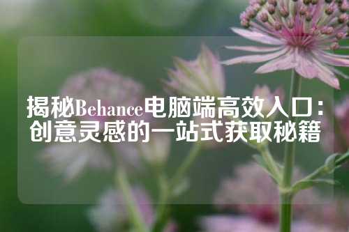 揭秘Behance电脑端高效入口：创意灵感的一站式获取秘籍