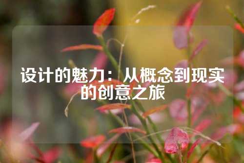设计的魅力：从概念到现实的创意之旅