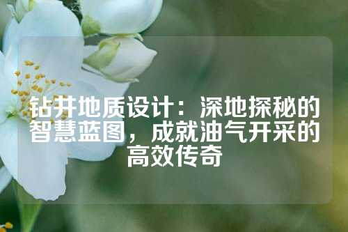 钻井地质设计：深地探秘的智慧蓝图，成就油气开采的高效传奇