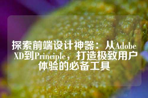 探索前端设计神器：从Adobe XD到Principle，打造极致用户体验的必备工具