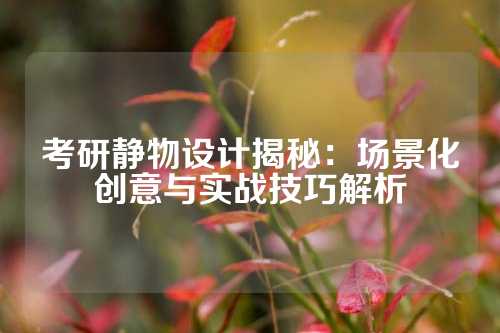 考研静物设计揭秘：场景化创意与实战技巧解析