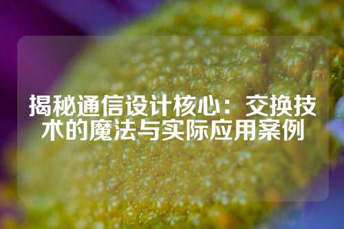揭秘通信设计核心：交换技术的魔法与实际应用案例
