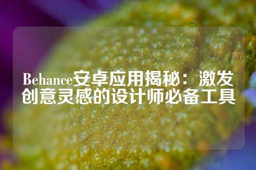 Behance安卓应用揭秘：激发创意灵感的设计师必备工具