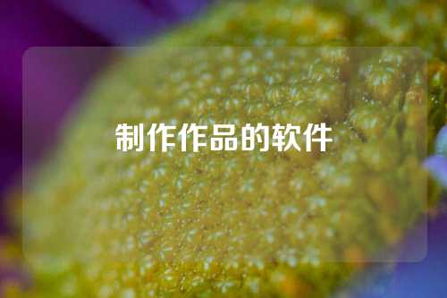 制作作品的软件
