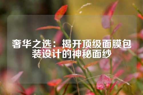 奢华之选：揭开顶级面膜包装设计的神秘面纱