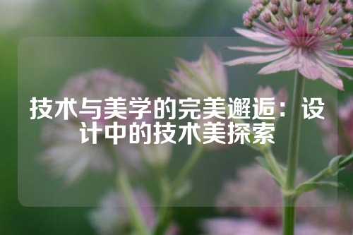 技术与美学的完美邂逅：设计中的技术美探索
