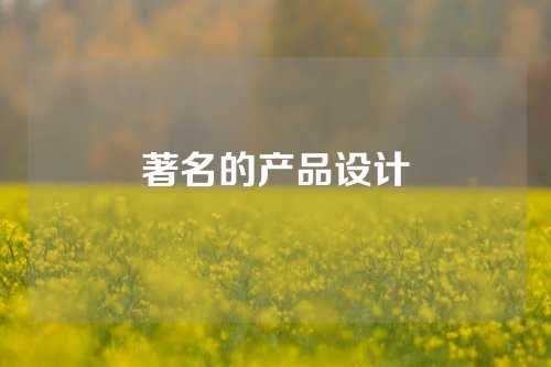 著名的产品设计