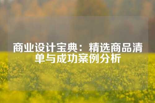 商业设计宝典：精选商品清单与成功案例分析