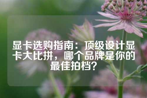显卡选购指南：顶级设计显卡大比拼，哪个品牌是你的最佳拍档？