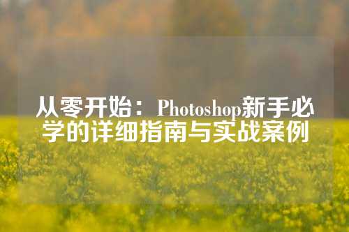 从零开始：Photoshop新手必学的详细指南与实战案例