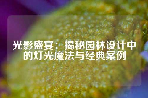 光影盛宴:揭秘园林设计中的灯光魔法与经典案例