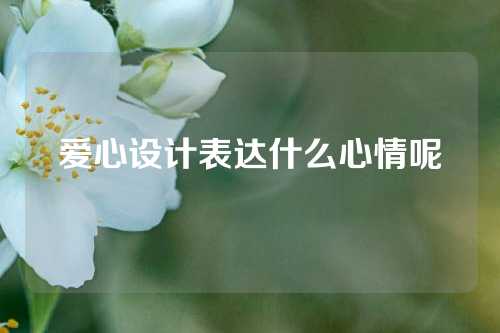 爱心设计表达什么心情呢