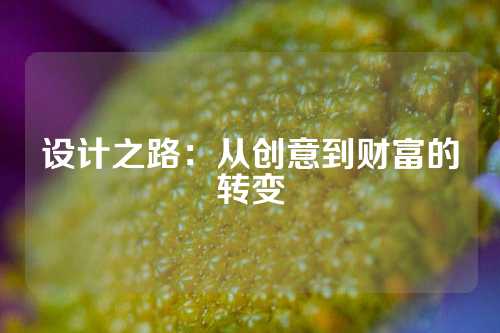 设计之路：从创意到财富的转变
